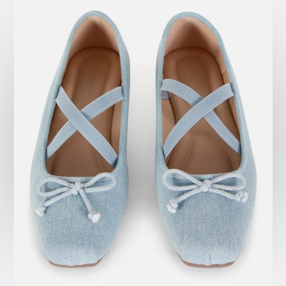 DENIM BALLET FLATS